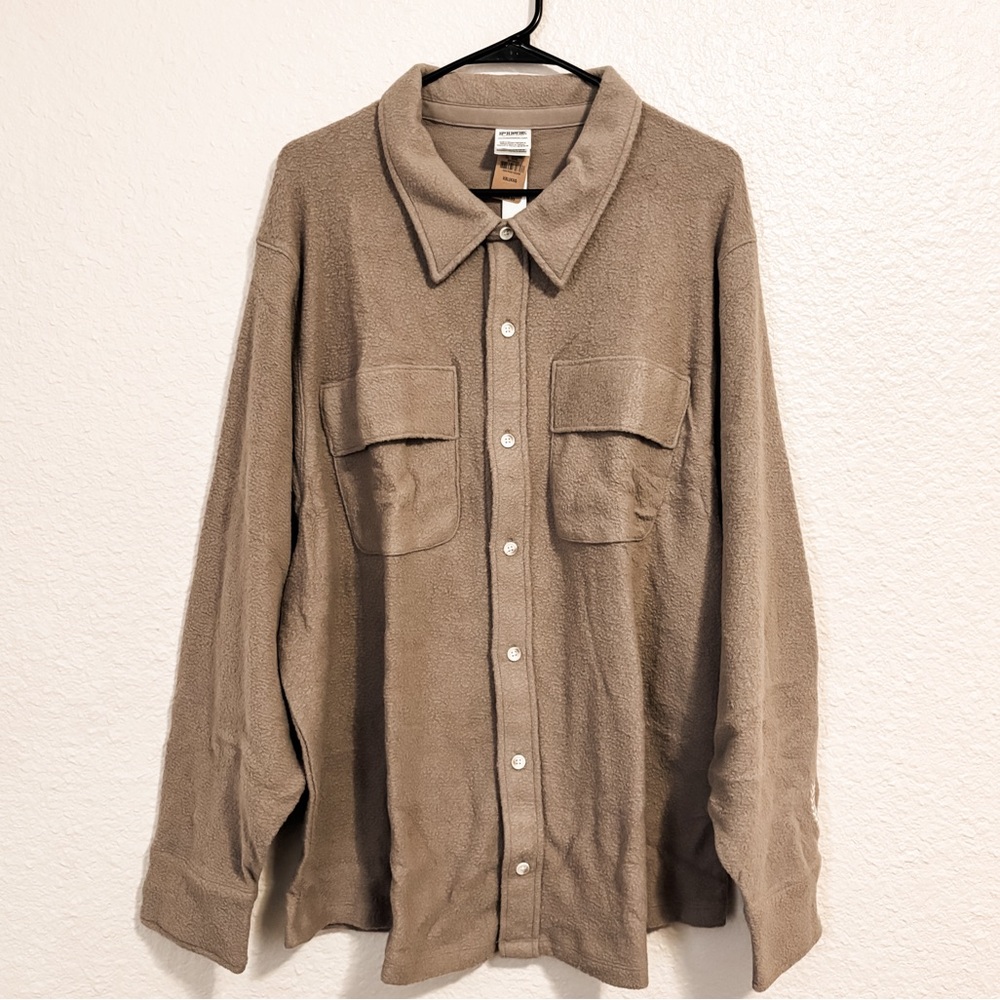 Mocha brown fleece SHACKET - size XXL
